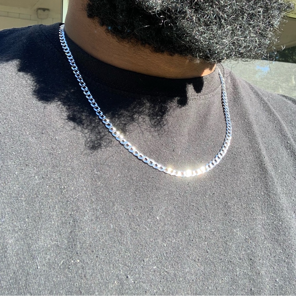 925 sterling silver cuban link chain